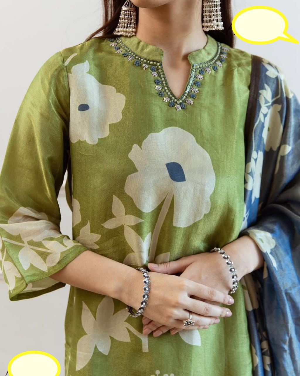 Pure Cotton Kurtii Pant Duppatta Set