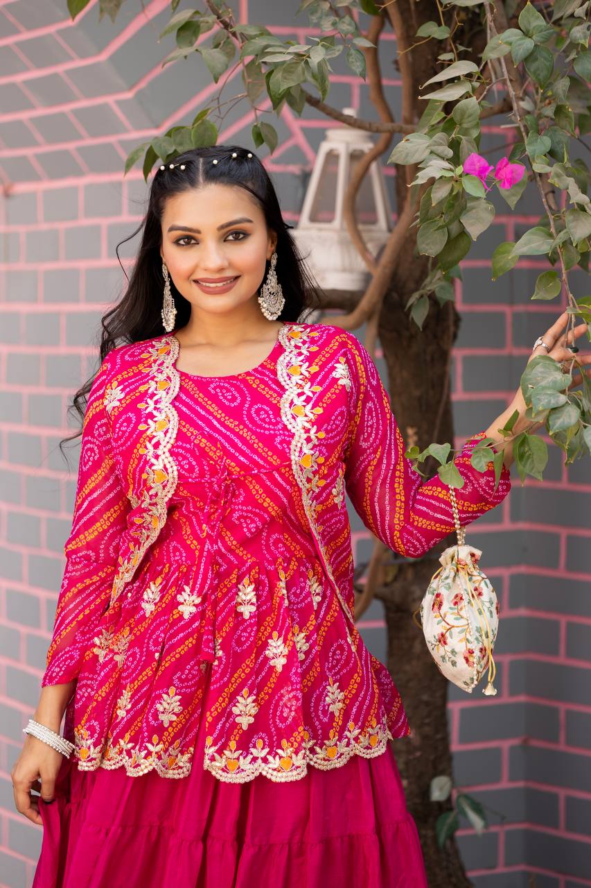 Heavy Embroidery Thared Work frowk