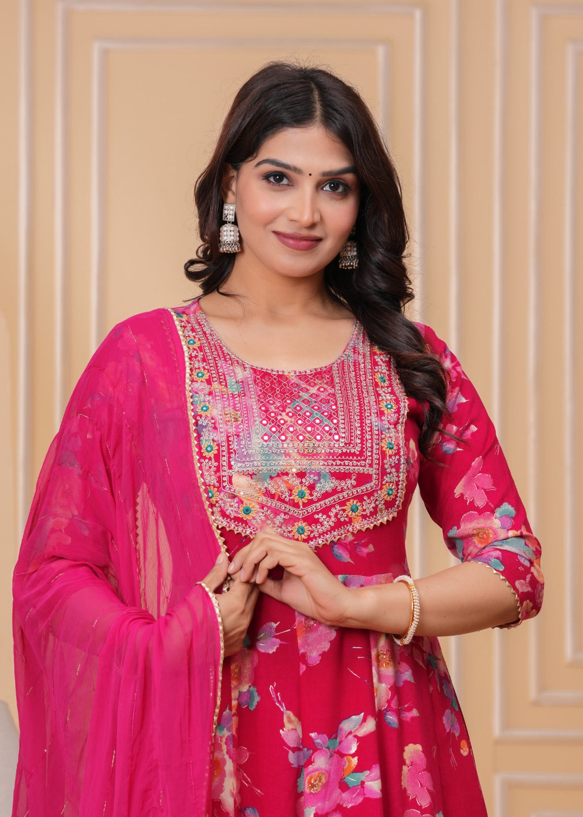 Heavy Embroidery Anarkali Set