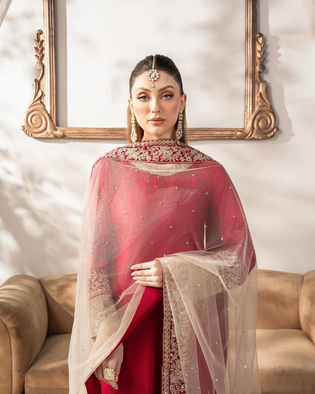 New Designer Pure Chinon Embroidered Top, Bottom & Dupatta Set