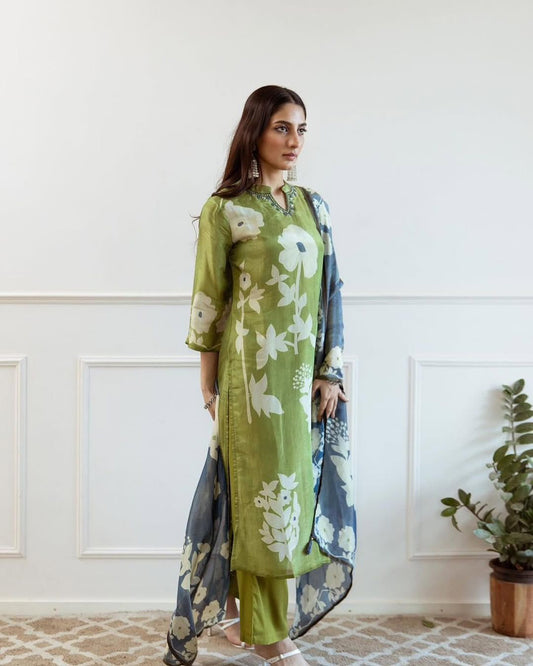 Pure Cotton Kurtii Pant Duppatta Set