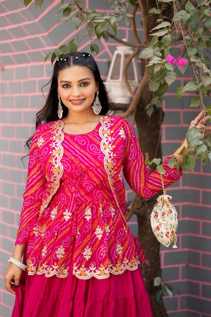 Heavy Embroidery Thared Work frowk