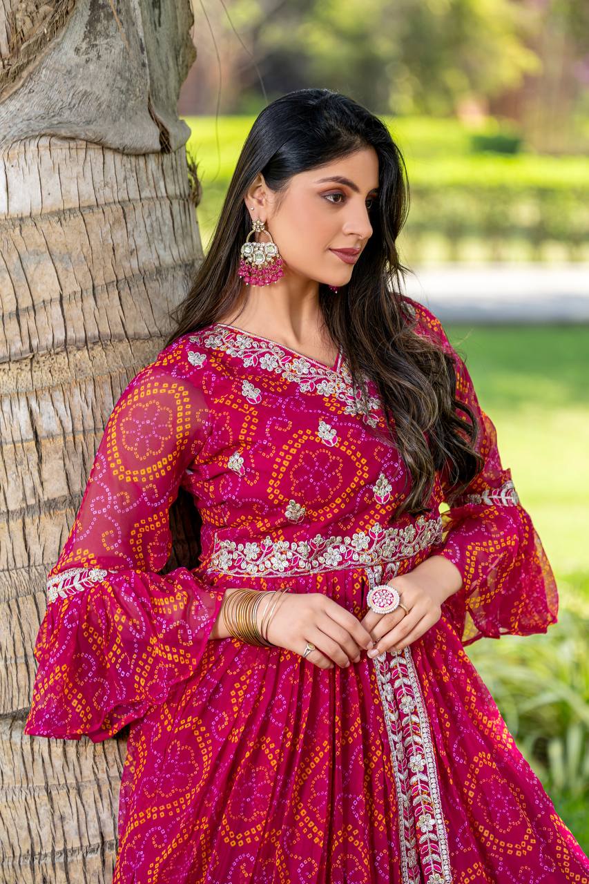 Choli With Attached Shrug & Lehenga
