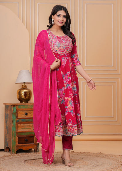 Heavy Embroidery Anarkali Set