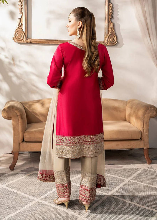 New Designer Pure Chinon Embroidered Top, Bottom & Dupatta Set