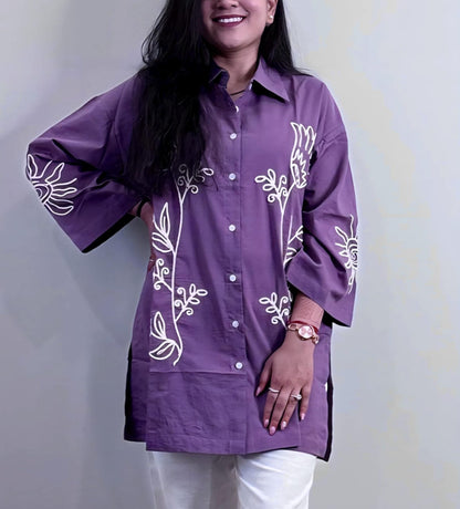 Trendy Cotton Women's Kurti And Pant Co ord Set