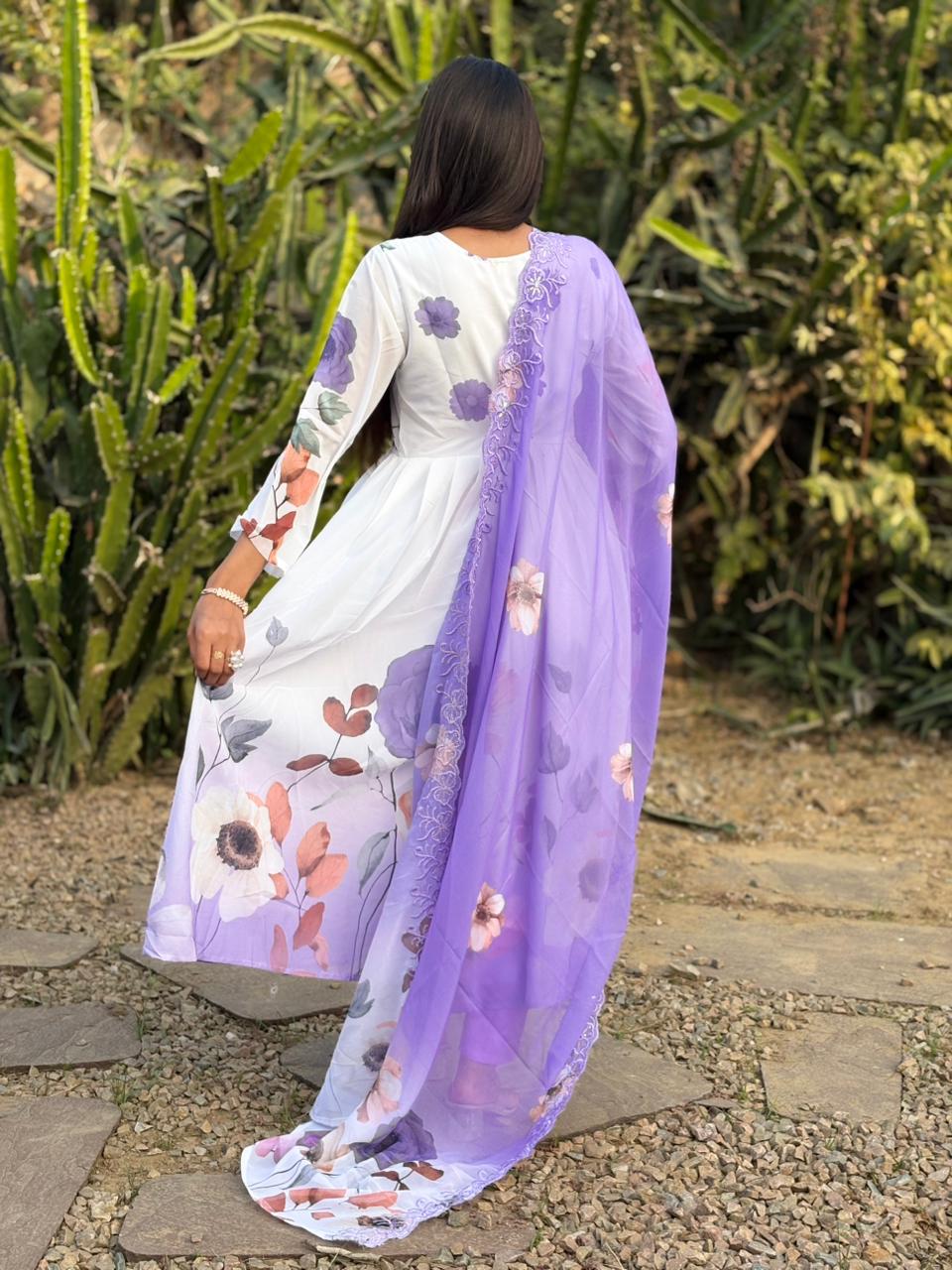 Trandy Beautiful Anarkali 3 Piece Set