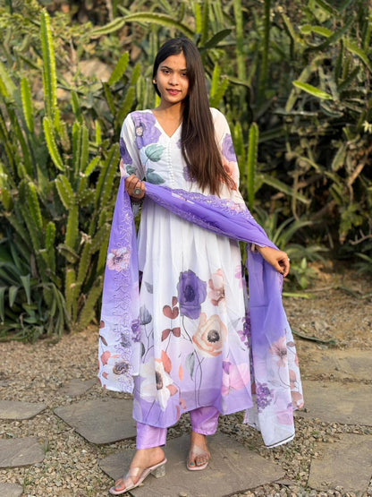 Trandy Beautiful Anarkali 3 Piece Set