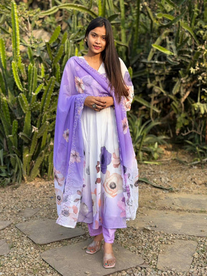 Trandy Beautiful Anarkali 3 Piece Set